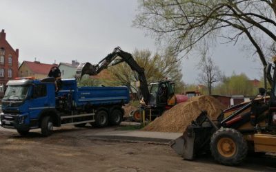 Trwa przebudowa kanalizacji deszczowej wokół kętrzyńskiego jeziorka